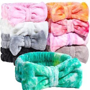 Spa Headbands Makeup Hair Bands Cute Bow Face Washing Skincare Girls Women 9pcs